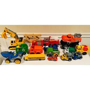 Vehicles  SharkByte Hot Rod Chomper, T-Rex Monster Truck,  Excavation Backhoe